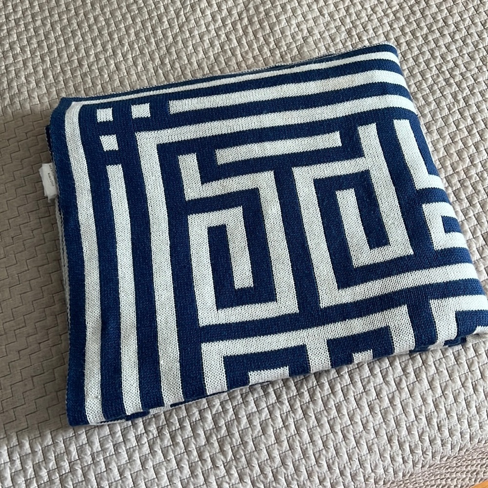 A&B Home brand Greek key throw. Beautiful!